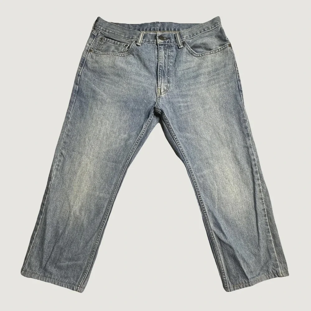 Levi's 505 Jeans Mens 34x29 (34x23) Medium Wash Blue Straight Leg Denim Workwear